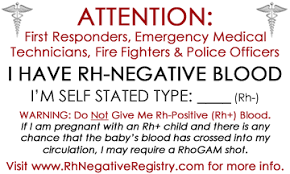 Rh factor blood test