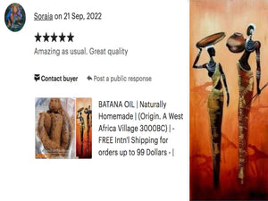 BATANA OIL 26oz | Naturally Homemade | (Origin. A West Africa Village 3000BC) | - FREE Intn'l Shipping for orders up to 99 Dollars - |